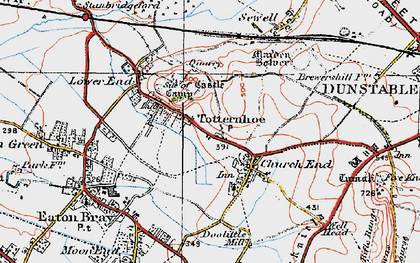 Old map of Totternhoe in 1920