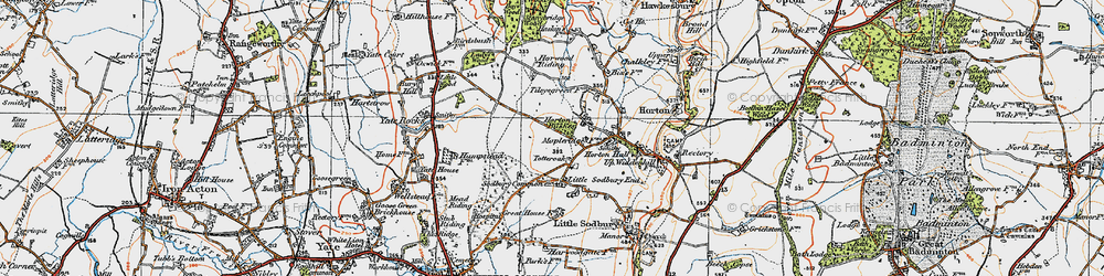 Old map of Totteroak in 1919