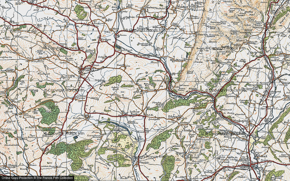 Old Map of Historic Map covering Billings Ring in 1920