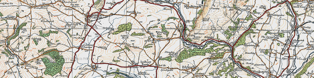 Old map of Billings Ring in 1920