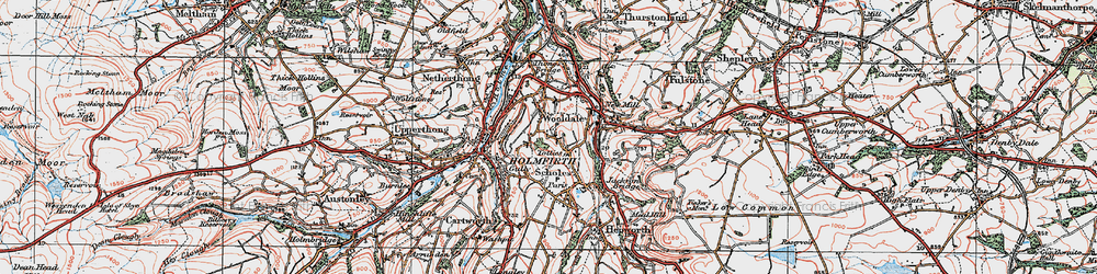 Old map of Totties in 1924