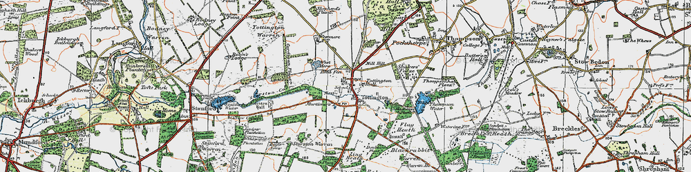 Old map of Blackrabbit Warren in 1921