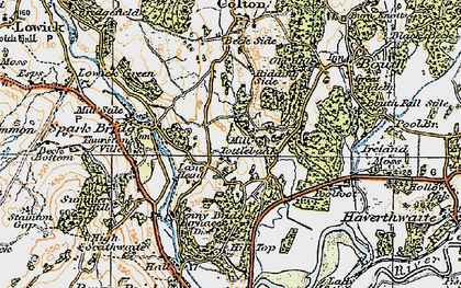Old map of Tottlebank in 1925