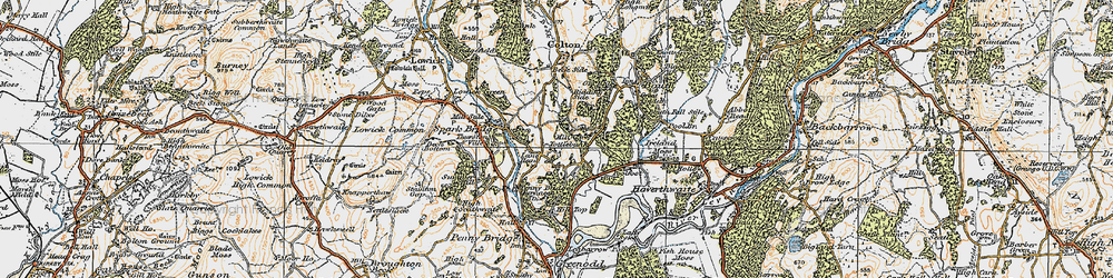 Old map of Tottlebank in 1925