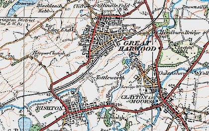 Old map of Tottleworth in 1924