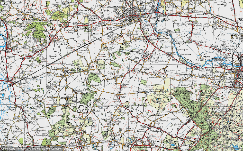 Old Map of Touchen-end, 1919 in 1919