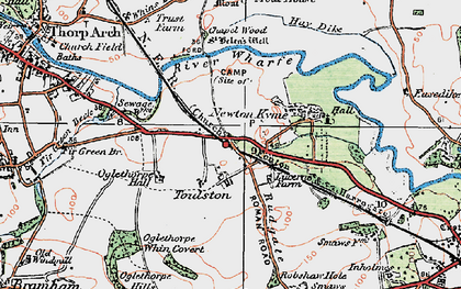 Old map of Toulston in 1925