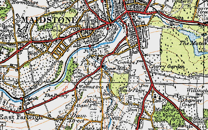 Old map of Abbey Gate Place in 1921