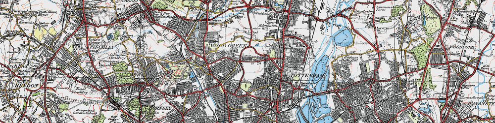 Old map of Tower Gardens in 1920