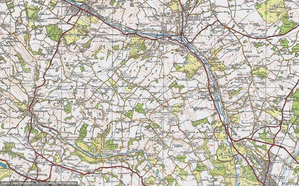 Old Map of Tower Hill, 1920 in 1920