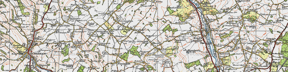 Old map of Tower Hill in 1920