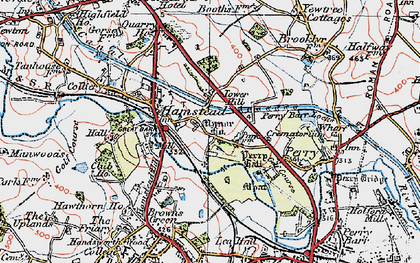 Old map of Tower Hill in 1921