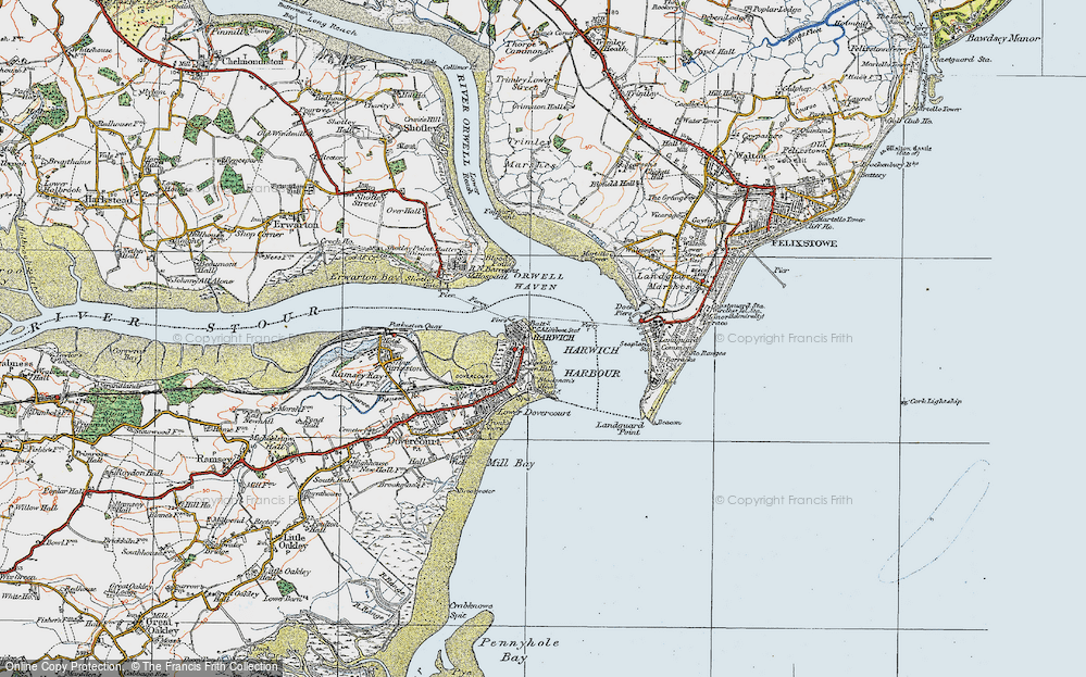 Old Map of Tower Hill, 1921 in 1921