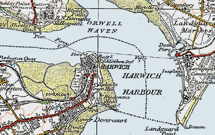 Old map of Tower Hill in 1921