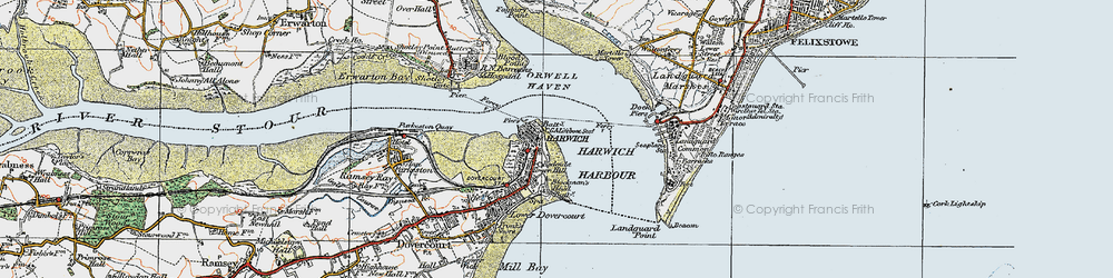 Old map of Tower Hill in 1921