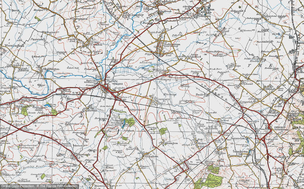 Old Map of Towersey, 1919 in 1919