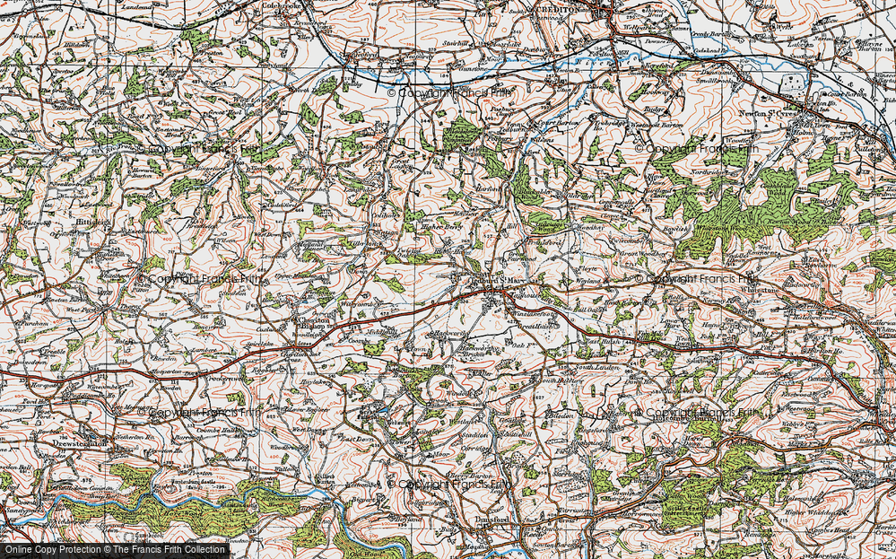 Old Map of Town Barton, 1919 in 1919