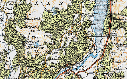 Old map of Town End in 1925