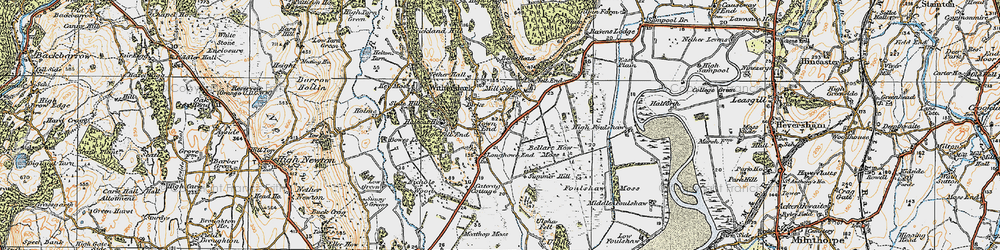 Old map of Bellart How Moss in 1925