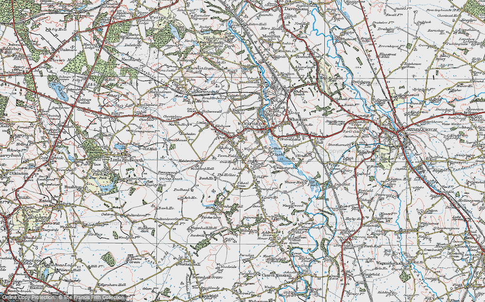 Old Map of Town Fields, 1923 in 1923