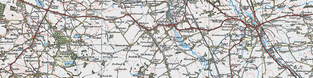 Old map of Town Fields in 1923