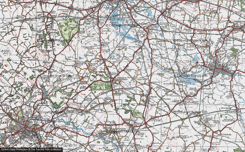 Old Map of Town Green, 1924 in 1924