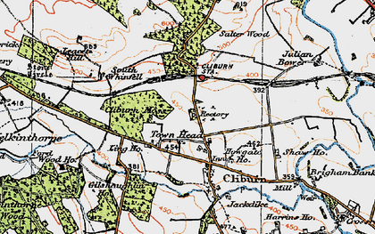 Old map of Whinfell Forest in 1925