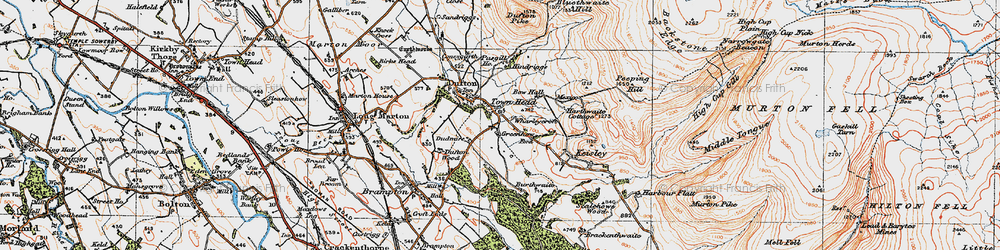 Old map of Bluethwaite Hill in 1925