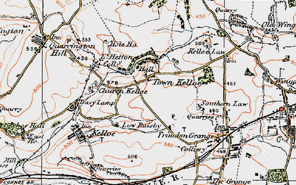 Old map of Town Kelloe in 1925