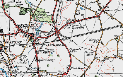 Old map of Town of Lowton in 1924