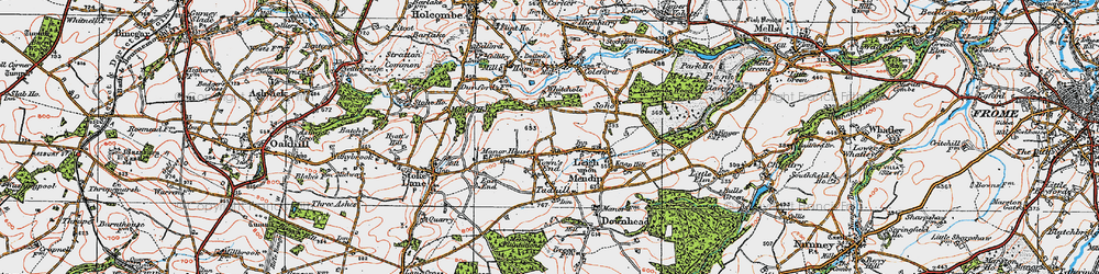 Old map of Town's End in 1919