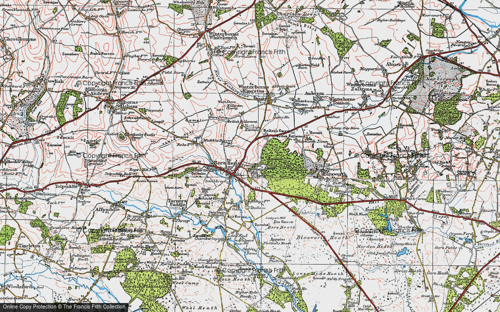 Old Map of Town's End, 1919 in 1919