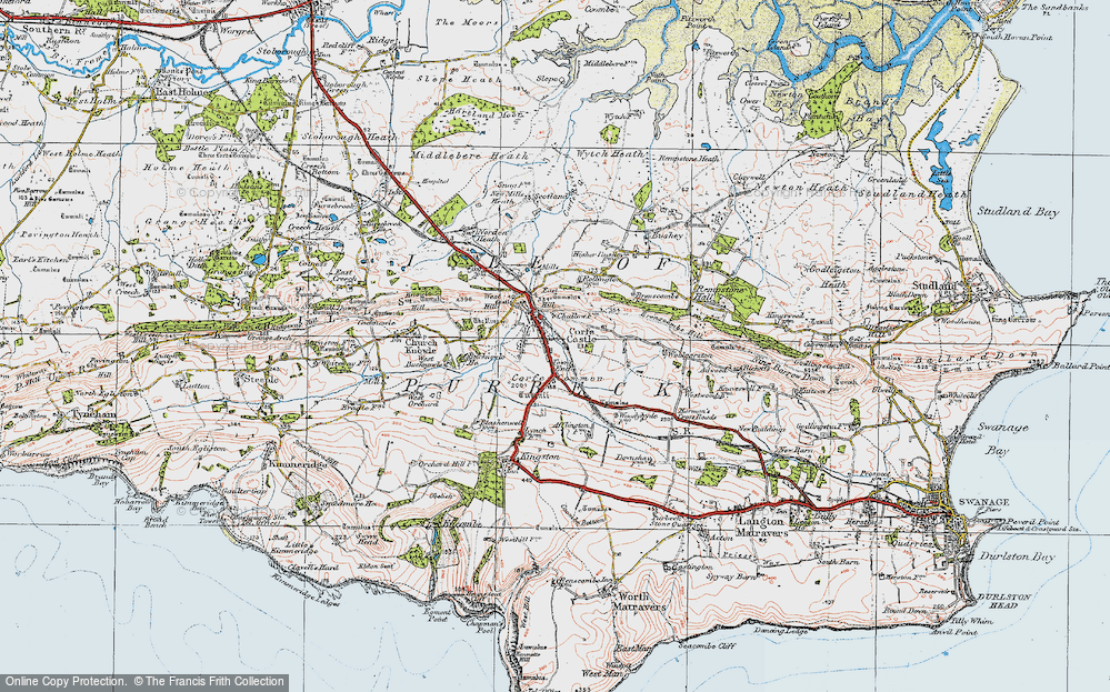 Old Map of Historic Map covering Norden Station in 1919