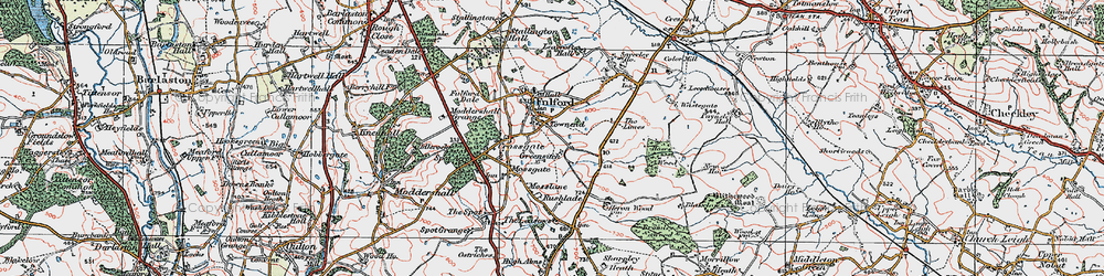 Old map of Townend in 1921