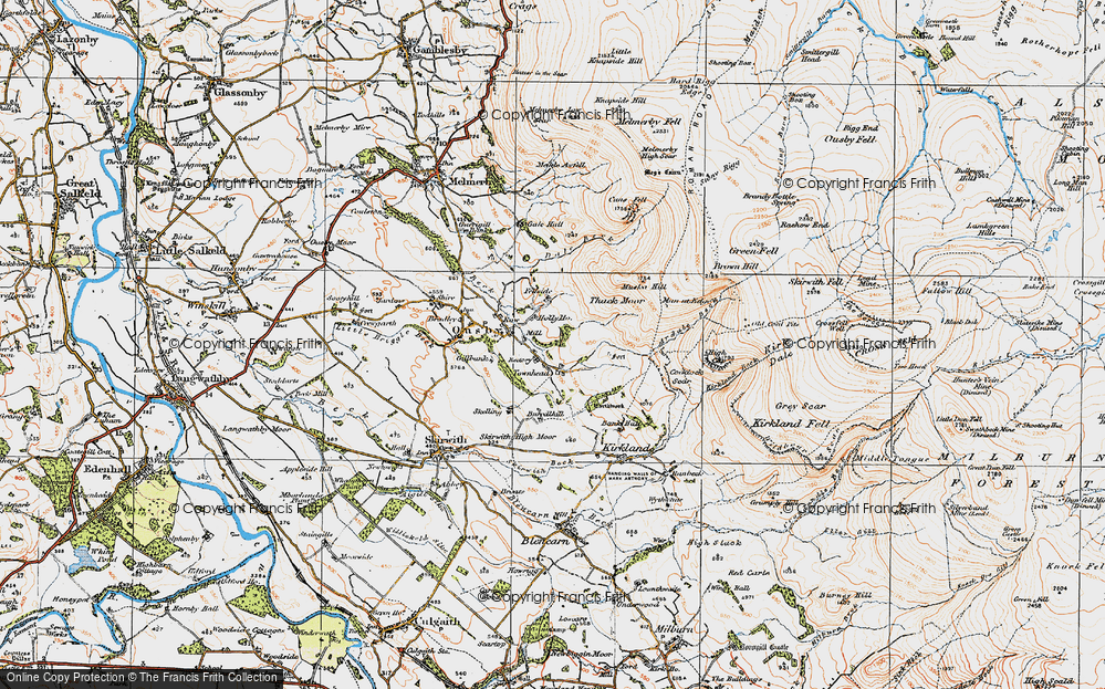 Old Map of Historic Map covering Ardale Beck in 1925