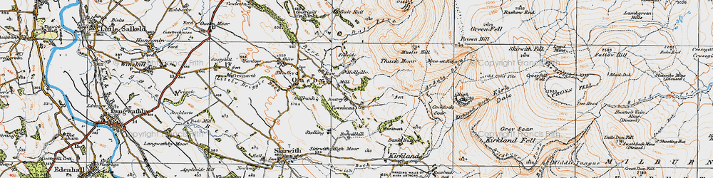 Old map of Ardale Beck in 1925