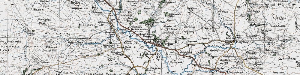 Old map of Brownchesters in 1925