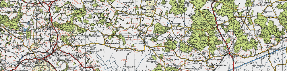 Old map of Townland Green in 1921