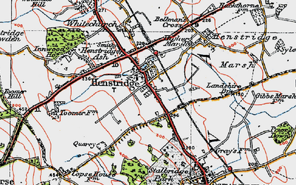 Old map of Towns End in 1919