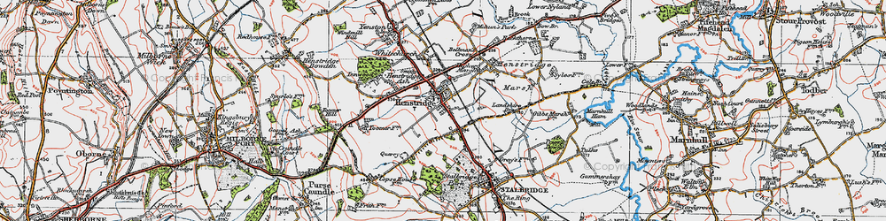 Old map of Towns End in 1919