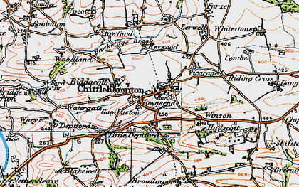 Old map of Townsend in 1919