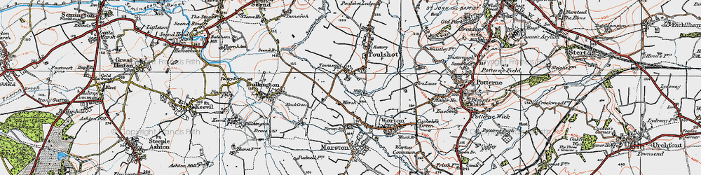 Old map of Townsend in 1919