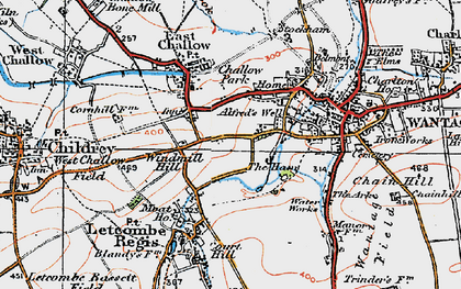 Old map of Townsend in 1919