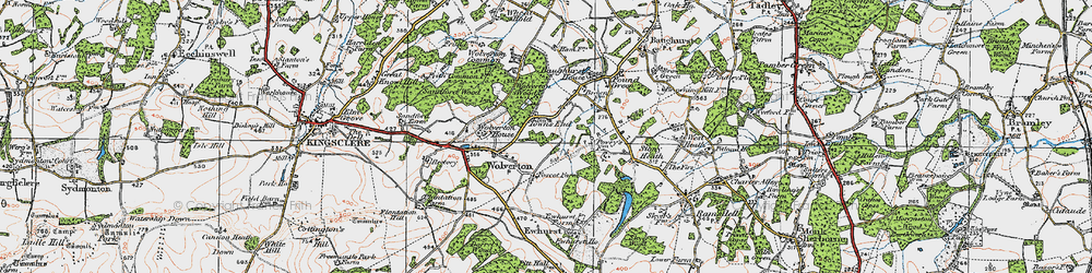 Old map of Townsend in 1919