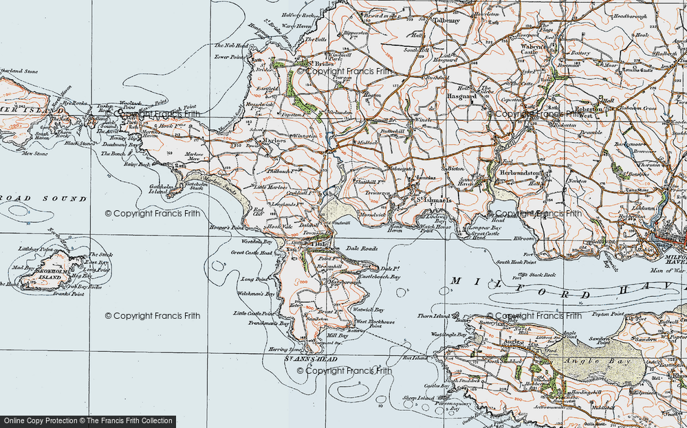 Old Map of Townsend, 1922 in 1922