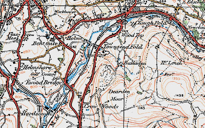 Old map of Townsend Fold in 1924