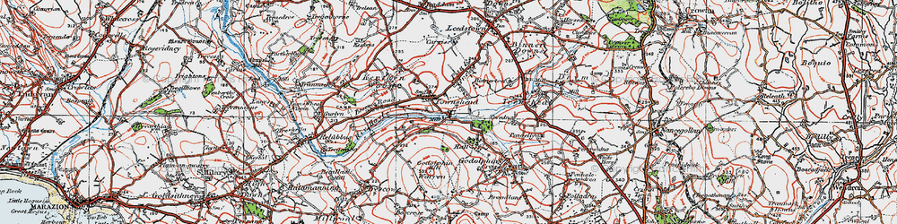 Old map of Townshend in 1919