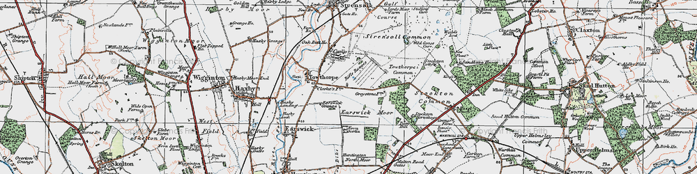 Old map of Strensall Camp in 1924