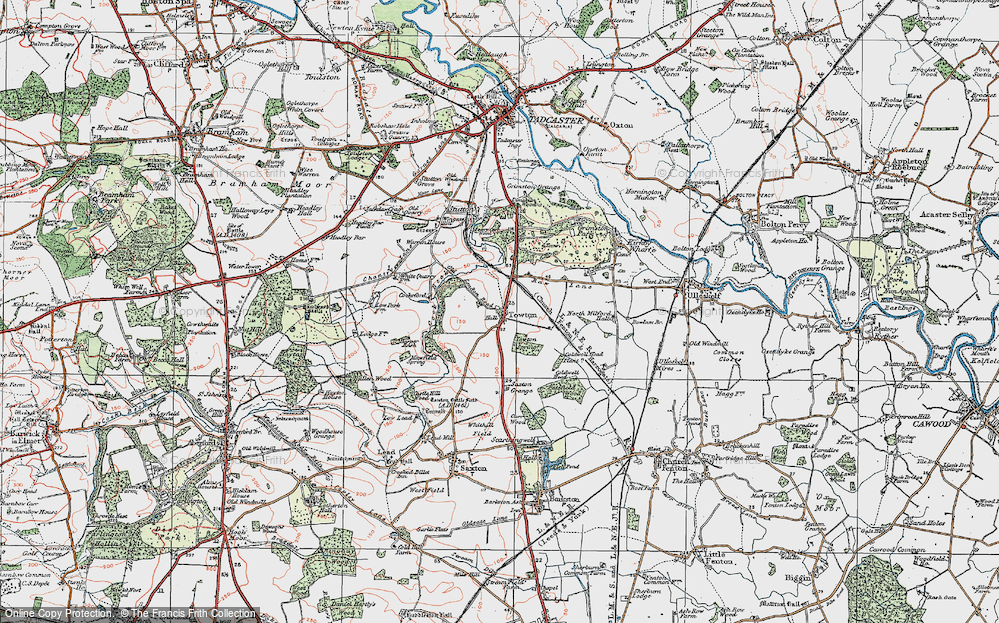 Old Map of Towton, 1925 in 1925