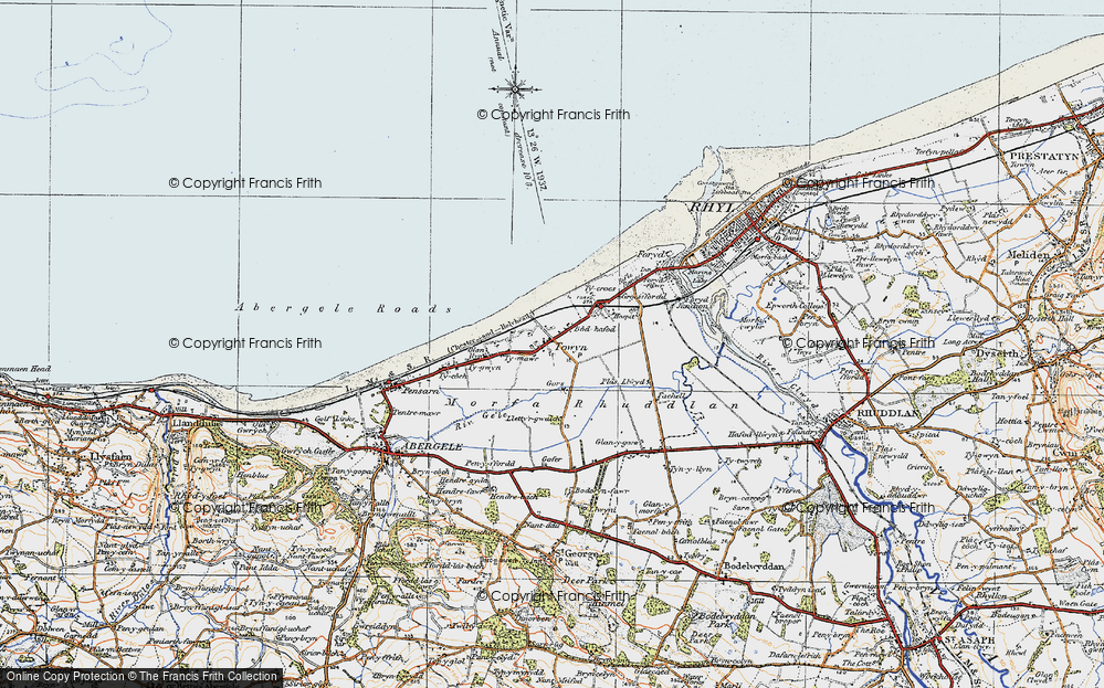 Old Map of Historic Map covering Fachell in 1922
